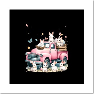 Easter Bunny Truck Mamaw Mothers Day Posters and Art